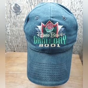 Vintage Rose Bowl 2001 Gameday Strapback Hat Cap Purdue Washington Adjustable OS